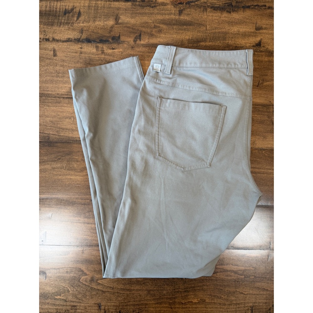 Lululemon ABC Classic-Fit Pant 32 Light Grey Warpstreme 5-Pocket Trousers Mens